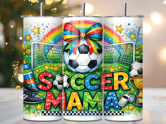 Download Soccer Mama Rainbow Sport Tumbler Wrap - Tumbler Collection