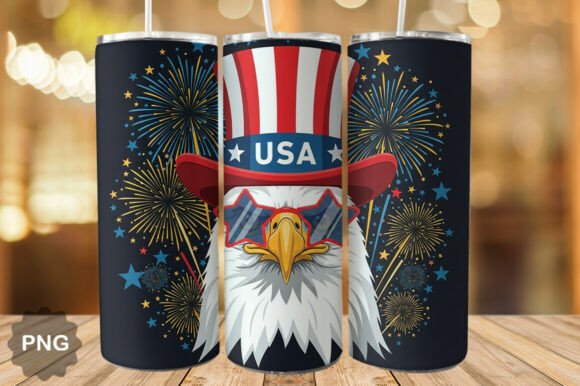 Download USA Eagle Fireworks Tumbler Wrap - Tumbler Collection