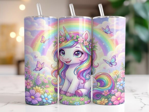 Download 20oz Magical Unicorn Kids Tumbler Wrap - Tumbler Collection