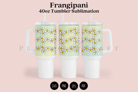 Download Frangipani 40oz Tumbler Sublimation Wrap - Tumbler Collection