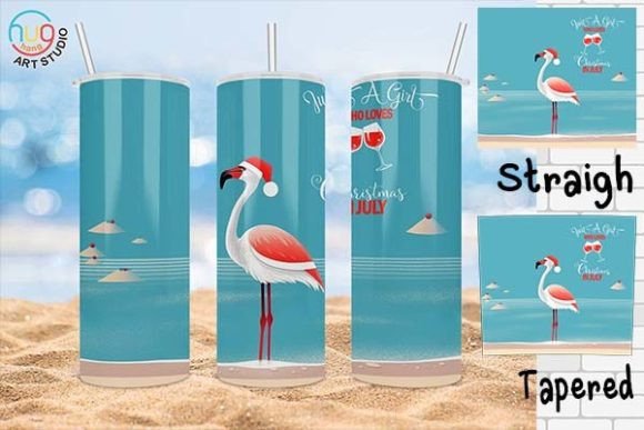 Download Christmas in July Tumbler,Flamingo Beach - Tumbler Collection
