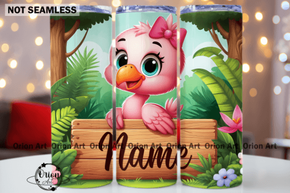 Download Baby Pink Flamingo Tumbler Wrap PNG - Tumbler Collection