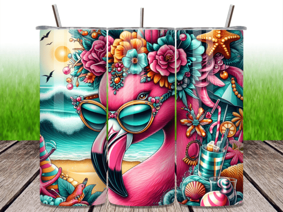 Download Summer Beach Flamingo Sunglasses Tumbler - Tumbler Collection