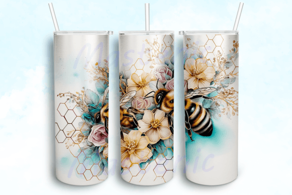 Download Bee Floral 20oz Sublimation Tumbler - Tumbler Collection