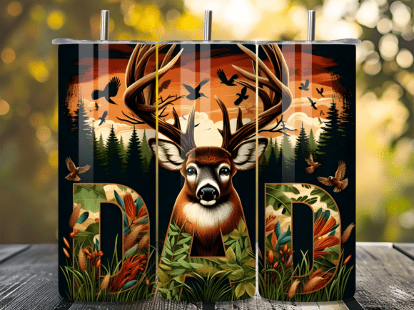 Download Rustic Deer Hunter Dad Tumbler Wrap PNG - Tumbler Collection