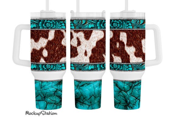 Download Western 40 Oz Quencher Tumbler Wrap PNG - Tumbler Collection