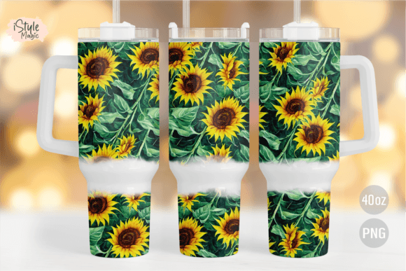 Download Sunflowers 40oz Quencher Tumbler Wrap - Tumbler Collection