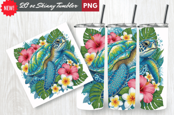 Download Crystal Shell Sea Turtle Tumbler Wrap - Tumbler Collection