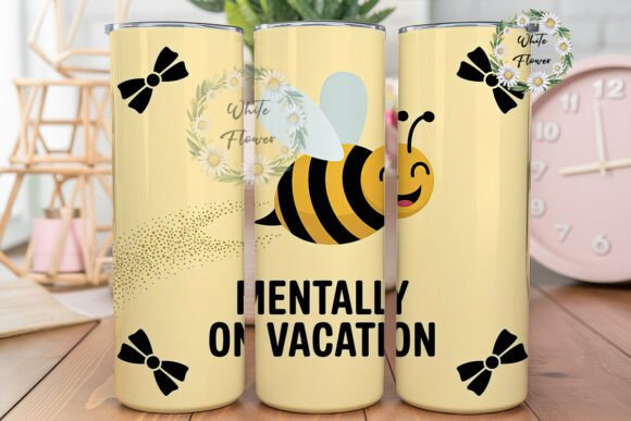 Download Mentally on Vacation Tumbler Wrap - Tumbler Collection