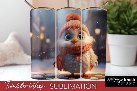 Download Christmas Tumbler Wrap, Bird Sublimation - Tumbler Collection