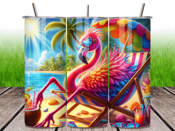 Download Summer Beach Flamingo Vacation Tumbler - Tumbler Collection