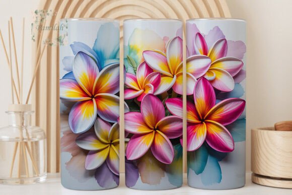 Download Tropical Plumeria Floral 20oz Tumbler - Tumbler Collection