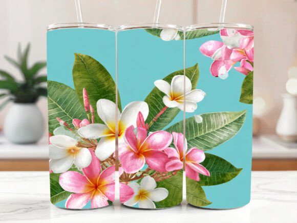 Download Plumeria Flower Tumbler Design - Tumbler Collection