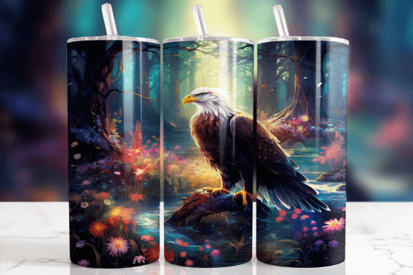 Download Enchanted Forest Majestic Eagle Tumbler - Tumbler Collection