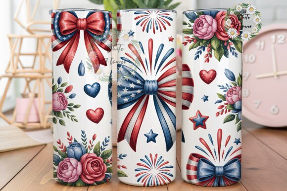 Download Patriotic Fireworks Bow Tumbler PNG - Tumbler Collection
