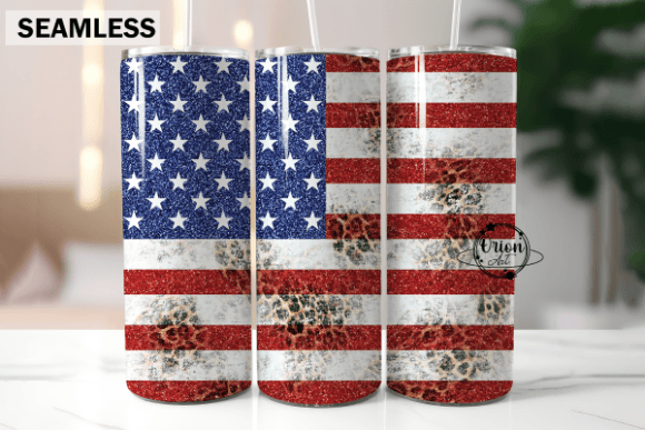 Download American Flag Glitter Tumbler Wrap PNG - Tumbler Collection