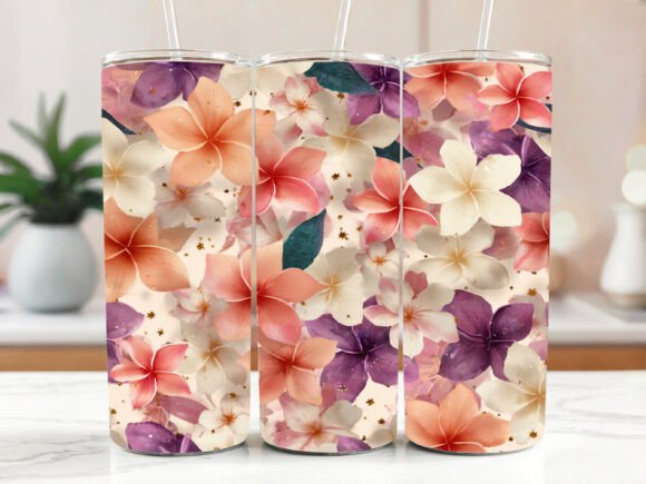 Download Plumeria Flower Tumbler Design - Tumbler Collection