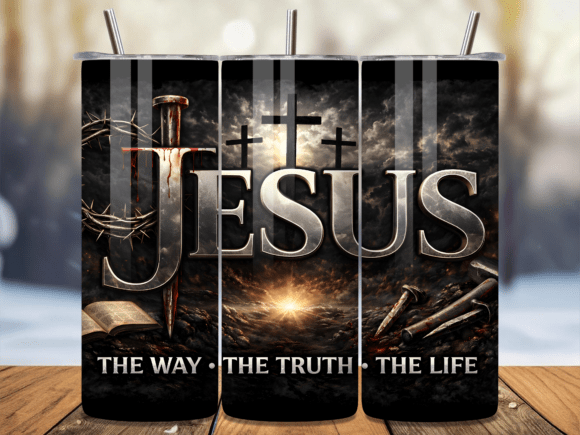 Download Jesus the Way Truth Life Cross Tumbler - Tumbler Collection