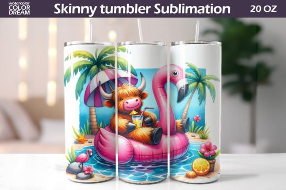 Download Highland Cow Beach Tumbler - Tumbler Collection