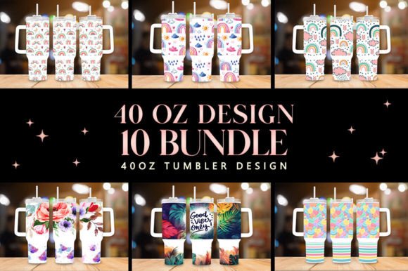 Download Tropical Floral 40oz Tumbler Wrap Bundle - Tumbler Collection