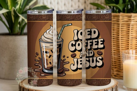 Download Coffee and Jesus Glitter Tumbler Wrap - Tumbler Collection