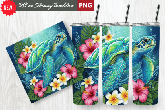Download Crystal Shell Sea Turtle Tumbler Wrap - Tumbler Collection