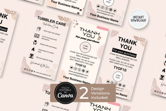 Download Editable Tumbler Cup Instructions Care - Tumbler Collection