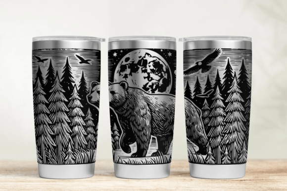Download Bear 20oz 30oz Laser Tumbler SVG - Tumbler Collection