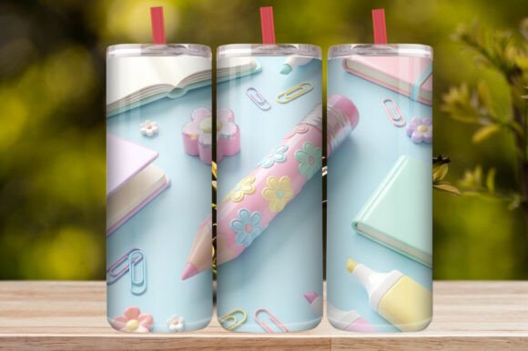Download Cute Floral Pencil Tumbler Wrap - Tumbler Collection