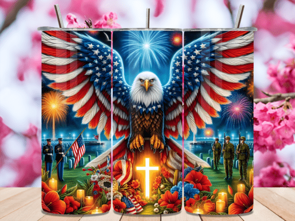 Download Bald Eagle Memorial 4th of July Tumbler - Tumbler Collection