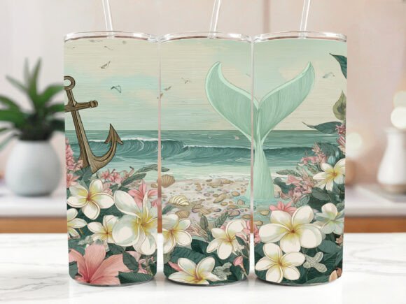 Download Plumeria Tumbler Wrap Tropical Beach - Tumbler Collection