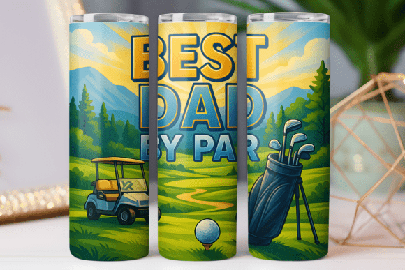 Download Golf Father Tumbler Wrap 20oz Skinny Png - Tumbler Collection