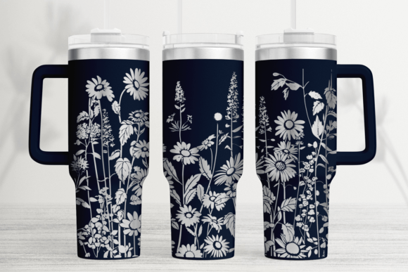Download Wildflower 40oz Laser Tumbler Wrap SVG - Tumbler Collection