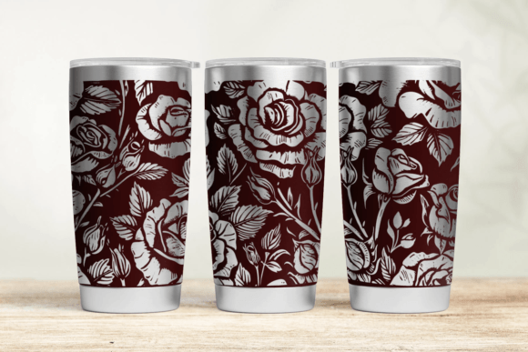 Download Roses 20oz 30oz Laser Tumbler Wrap SVG - Tumbler Collection