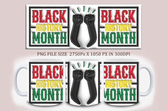 Download 3D Inflated Black History Month Tumbler - Tumbler Collection