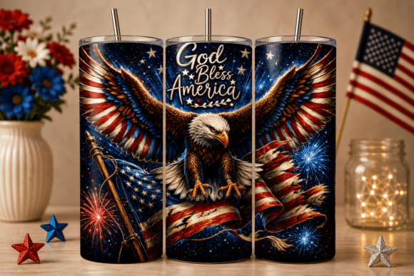 Download God Bless America Eagle Tumbler Wrap PNG - Tumbler Collection