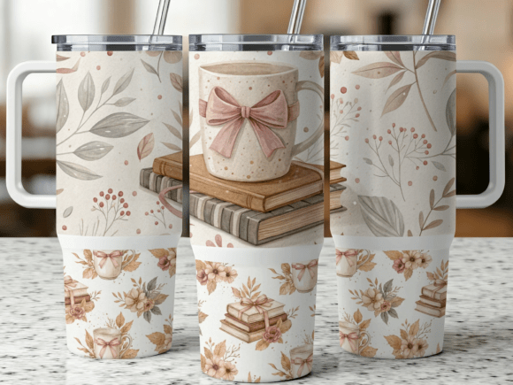 Download Book &amp; Coffee Lover 40oz Tumbler Wrap - Tumbler Collection