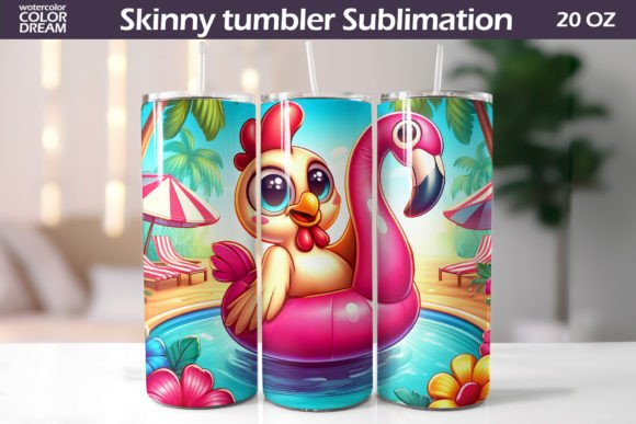 Download Funny Chicken Summer Tumbler - Tumbler Collection