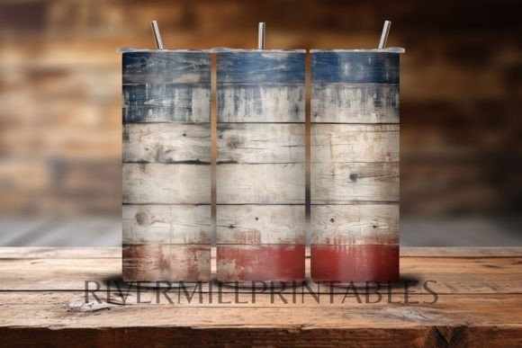 Download Red White Blue Barnwood Tumbler Wrap - Tumbler Collection