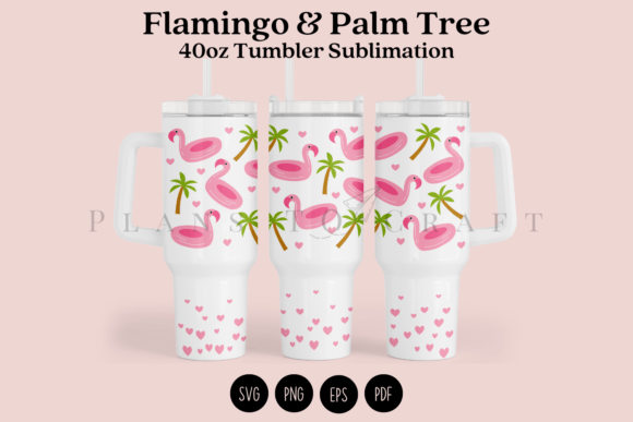 Download Flamingo 40oz Tumbler Sublimation Wrap - Tumbler Collection