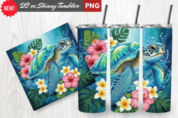 Download Crystal Shell Sea Turtle Tumbler Wrap - Tumbler Collection