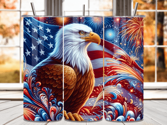 Download American Flag Fireworks Tumbler Wrap - Tumbler Collection