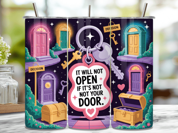 Download Key and Doors Motivational Tumbler Wrap - Tumbler Collection