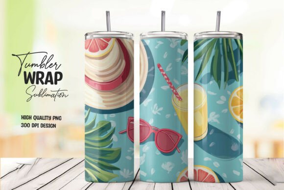 Download Beach Flamingo Tumbler Wrap PNG - Tumbler Collection