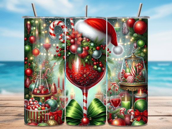 Download Christmas Wine Glass Holiday Tumbler - Tumbler Collection