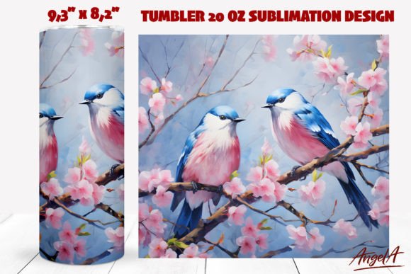 Download Bird Tumbler Sublimation Wrap / Spring - Tumbler Collection
