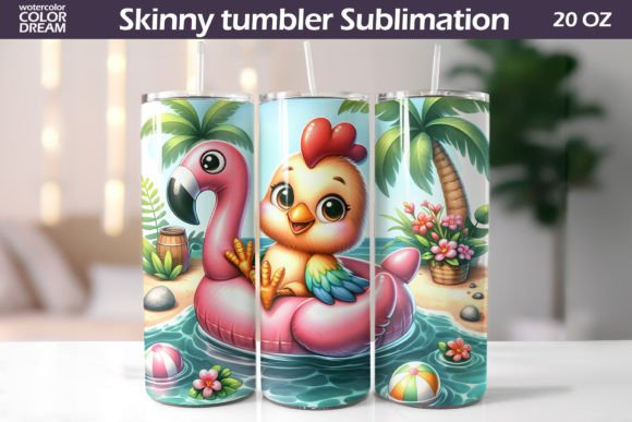 Download Funny Chicken Beach Tumbler - Tumbler Collection