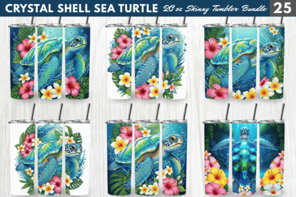 Download Crystal Shell Sea Turtle Tumbler Bundle - Tumbler Collection