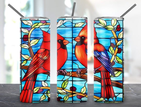 Download 4th July Cardinal Bird Tumbler Design - Tumbler Collection