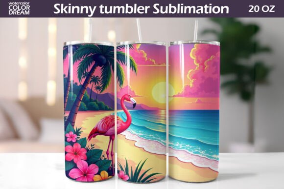 Download Tropical Beach Tumbler Wrap - Tumbler Collection